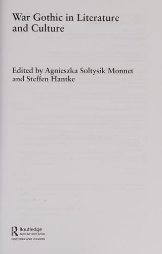 War Gothic in Literature and Culture