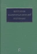 Routledge Macedonian-English Dictionary