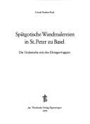 Spätgotische Wandmalereien in St. Peter zu Basel