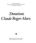 Donations Claude Roger-Marx