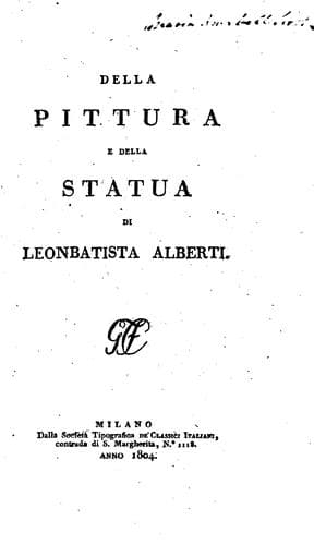 Della pittura e della statua di Leonbatista Alberti