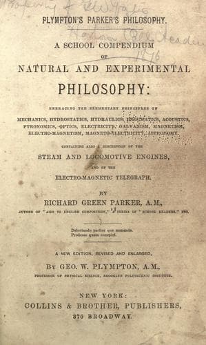 A school compendium of natural and experimental philosophy