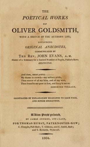 The poetical works of Oliver Goldsmith