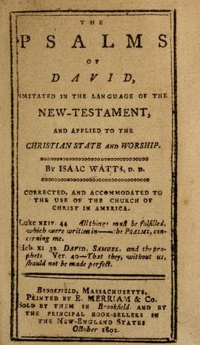 Psalms of David imitated in the language of the New Testament