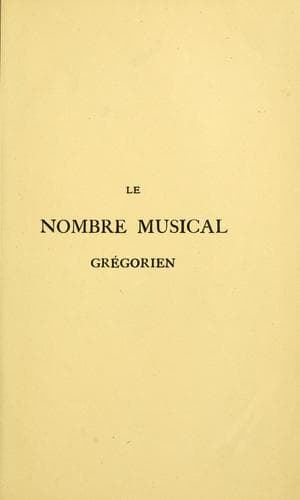 Le nombre musical grégorien