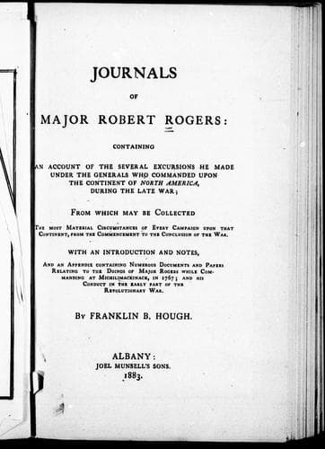 Journals of Major Robert Rogers