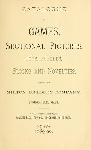 Catalogue of games, sectional pictures, toys, puzzles, blocks and novelties