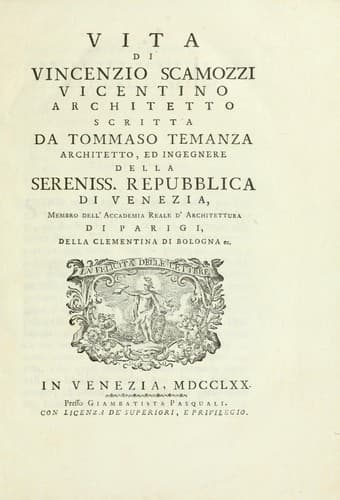 Vita di Vincenzio Scamozzi vicentino architetto