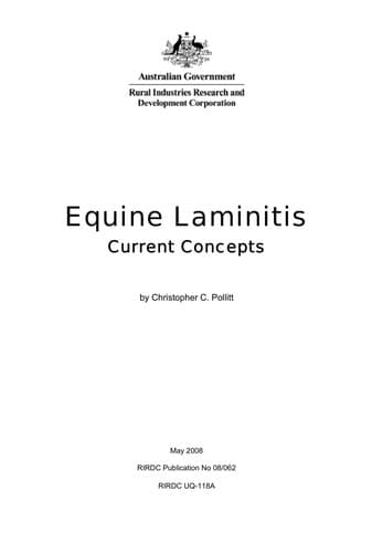 Equine laminitis