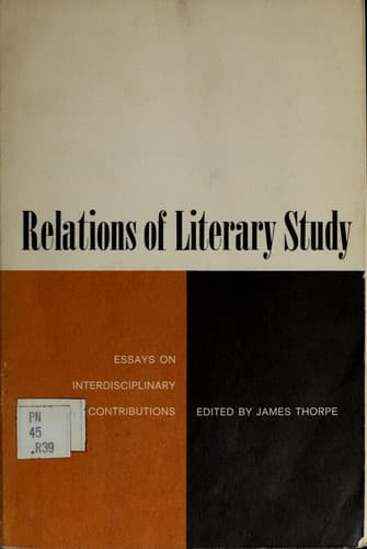 Relations of literary study