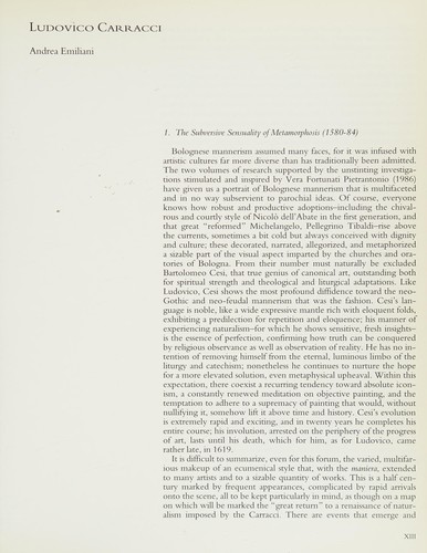 Ludovico Carracci, Lodovico Carracci, 1993, Comune di Bologna, Musei civici d'arte antica, Collezioni comunali d'arte