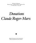 Donations Claude Roger-Marx, Musée du Louvre. Cabinet des dessins., 1980, Ministère de la Culture et de la communication, Éditions de la Réunion des musées nationaux