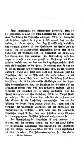 Die Johanneische Christologie, Wilhelm Lütgert, 1899, C. Bertelsmann