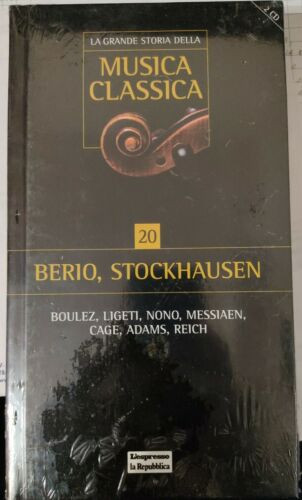 20 - Berio, Stockhausen (Boulez, Ligeti, Nono, Messiaen, Cage, Adams, Reich), Luciano Berio, Karlheinz Stockhausen, Pierre Boulez, György Ligeti, Luigi Nono, Olivier Messiaen, John Cage, John Adams, Steve Reich