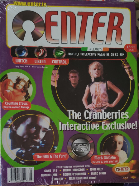 Enter - Ireland's Monthly Interactive magazine On CD-Rom, The Cranberries, Counting Crows, Freedy Johnston, Cane 141