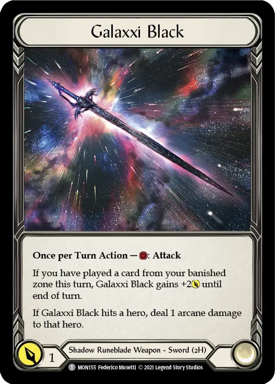 Galaxxi Black, Monarch MON155, token