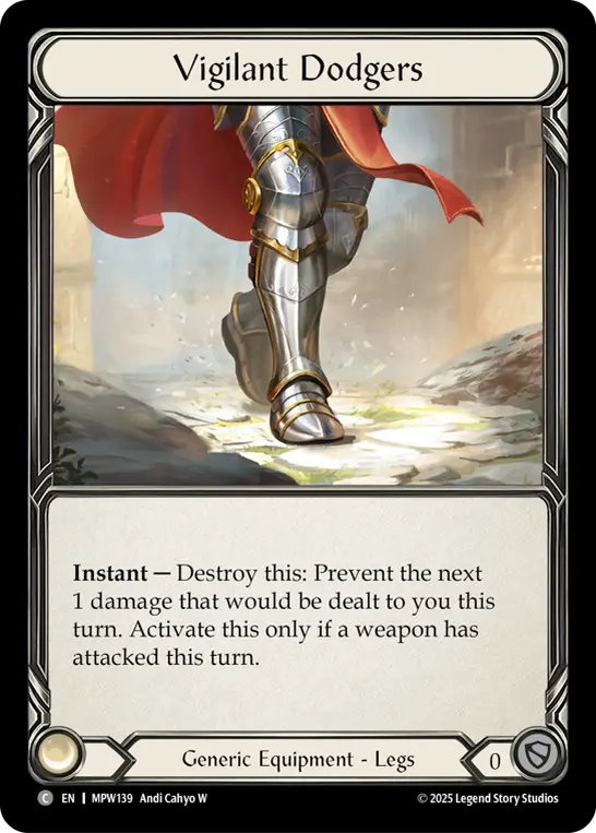 Vigilant Dodgers, Mastery Pack Warrior MPW139, common