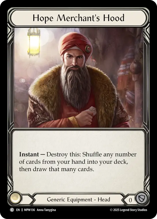 Hope Merchant's Hood, Mastery Pack Warrior MPW136, common