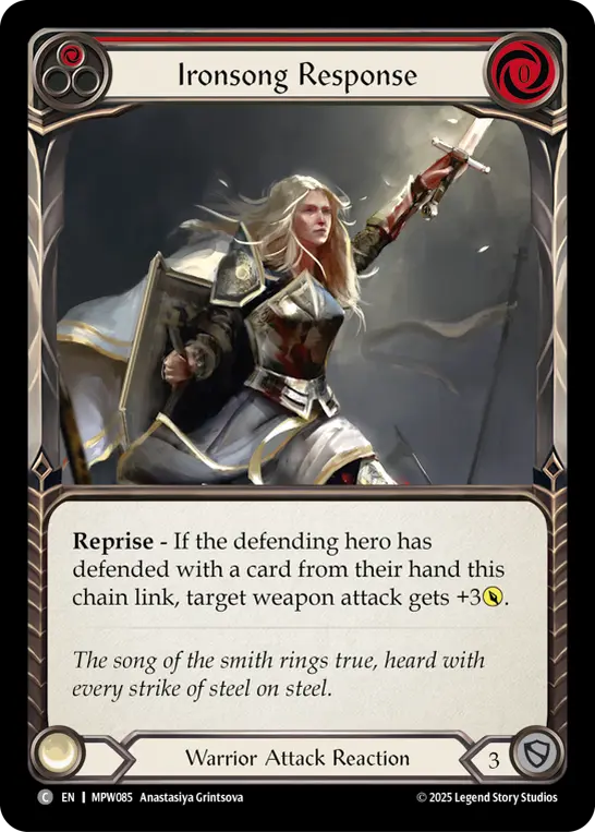 Ironsong Response, Mastery Pack Warrior MPW085, common