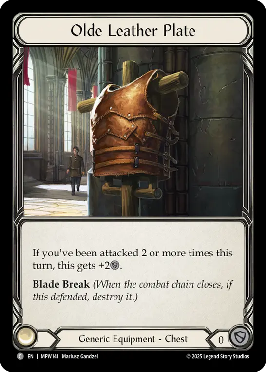Olde Leather Plate, Mastery Pack Warrior MPW141, common