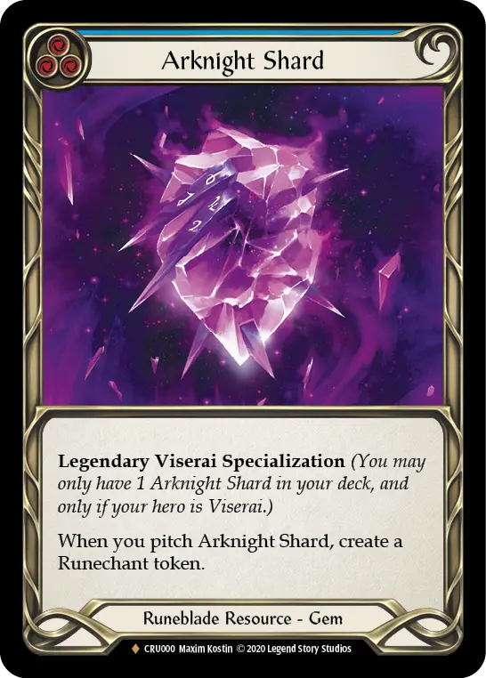 Arknight Shard, Crucible of War CRU000, fabled