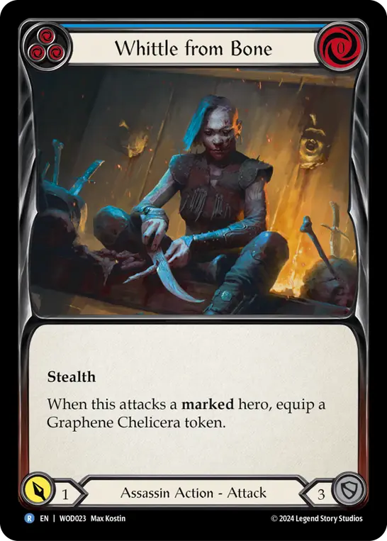 Whittle from Bone, Arakni, Web of Deceit Blitz Deck WOD023, rare