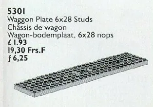 Wagon / Carriage Plate 6 x 28, Grey, other, 1 pcs