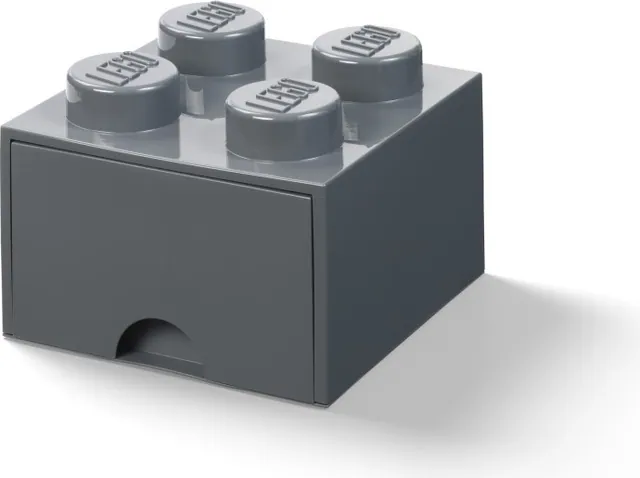 4 Stud Dark Gray Storage Brick Drawer, other