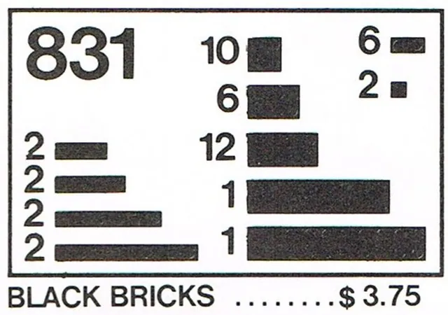 Black Bricks Parts Pack, other, 46 pcs