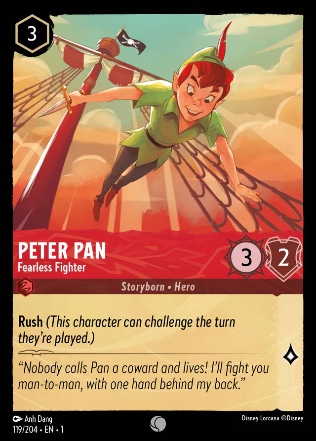 Peter Pan, The First Chapter 119, common