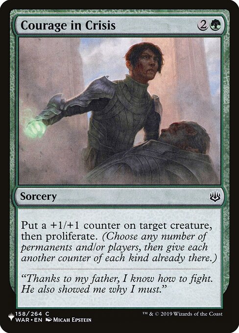 Courage in Crisis, The List WAR-158, common