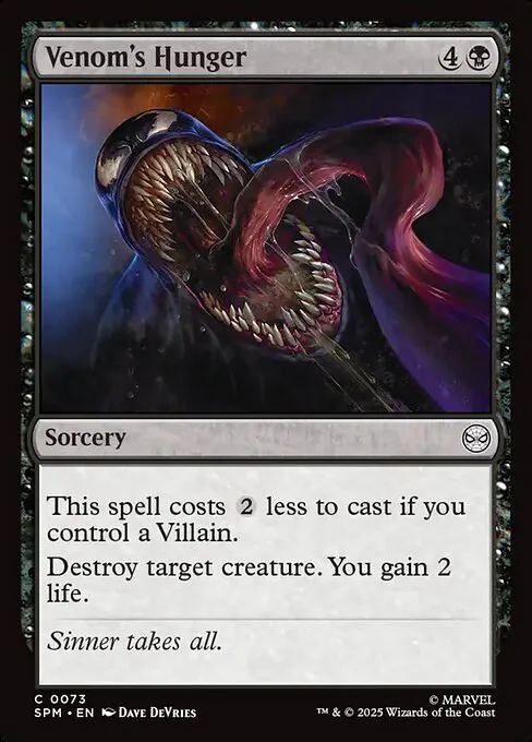 Venom's Hunger, Marvel's Spider-Man 73, common