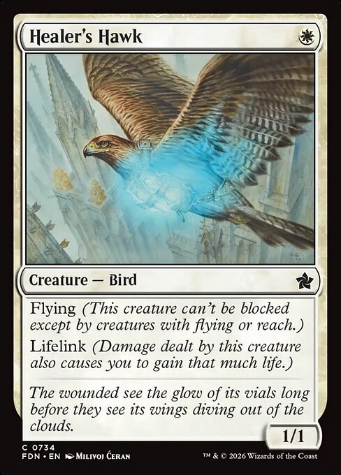 Healer's Hawk, Foundations 734, common