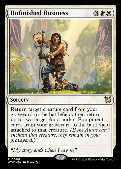 Unfinished Business, Wilds of Eldraine Commander 8, rare