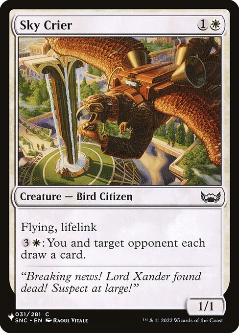 Sky Crier, The List SNC-31, common