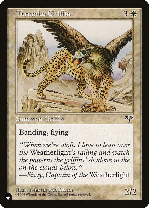 Teremko Griffin, The List MIR-43, common