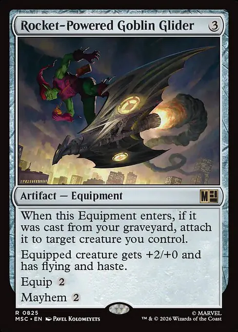 Rocket-Powered Goblin Glider, Marvel Super Heroes Commander 825, rare