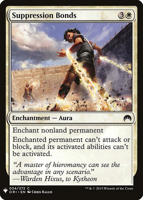 Suppression Bonds, The List ORI-34, common
