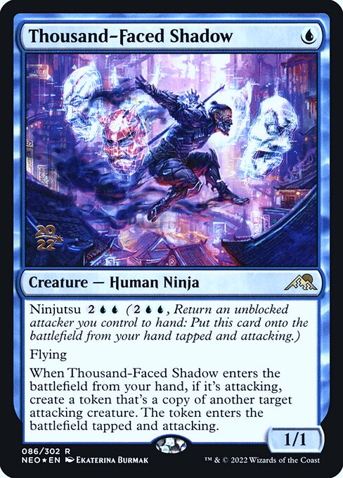 Thousand-Faced Shadow, Kamigawa: Neon Dynasty Promos 86s, rare