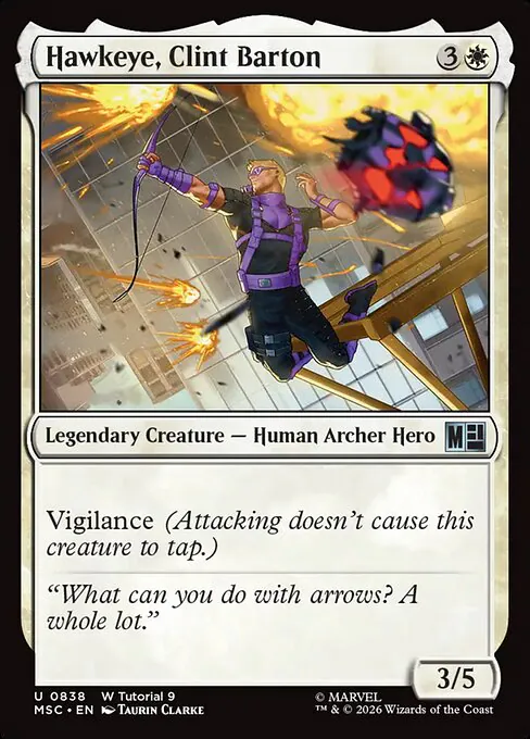 Hawkeye, Clint Barton, Marvel Super Heroes Commander 838, uncommon
