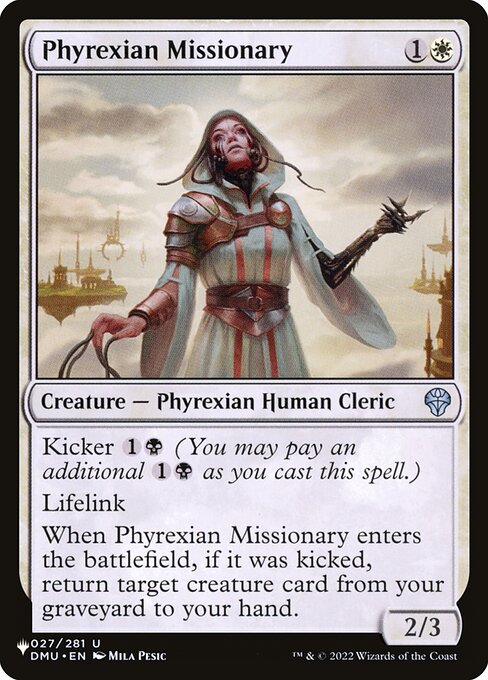Phyrexian Missionary, The List DMU-27, uncommon