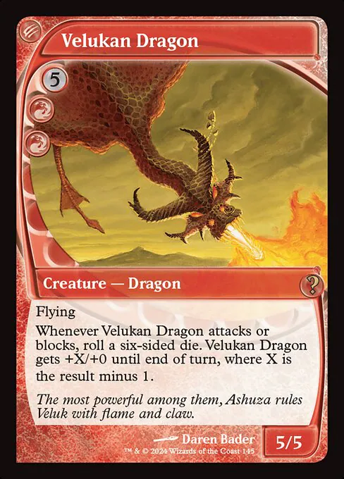 Velukan Dragon, Mystery Booster 2 145, rare