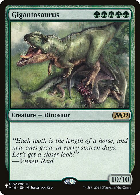 Gigantosaurus, The List M19-185, rare