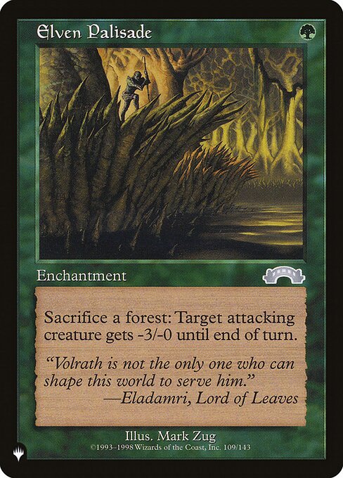 Elven Palisade, The List EXO-109, uncommon