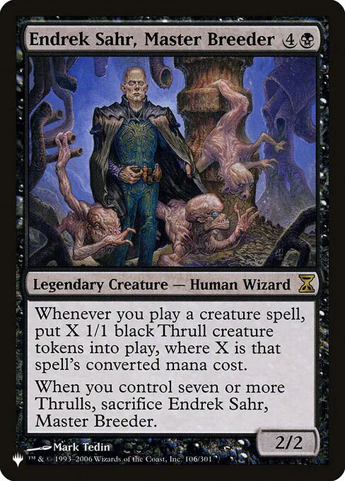 Endrek Sahr, Master Breeder, The List TSP-106, rare