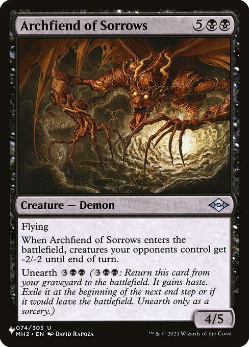Archfiend of Sorrows, The List MH2-74, uncommon