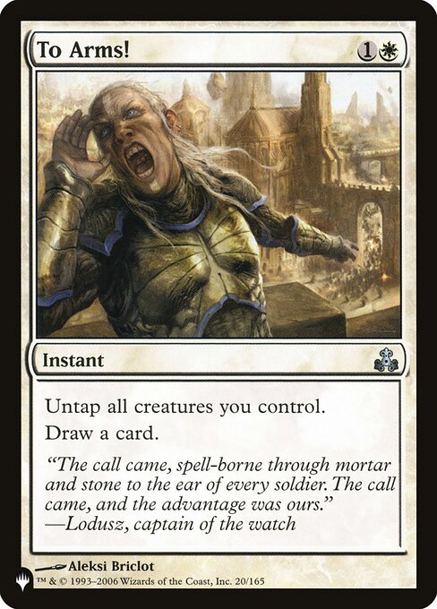 To Arms!, The List GPT-20, uncommon