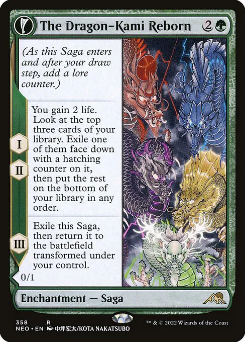 The Dragon-Kami Reborn // Dragon-Kami's Egg, Kamigawa: Neon Dynasty 358, rare
