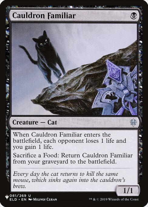 Cauldron Familiar, The List ELD-81, uncommon