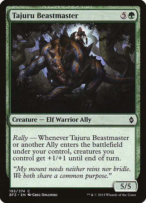 Tajuru Beastmaster, Battle for Zendikar 193, common